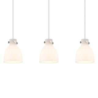 A thumbnail of the Innovations Lighting 123-410-1PS-10-40 Newton Bell Pendant Brushed Satin Nickel / White