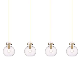 A thumbnail of the Innovations Lighting 124-410-1PS-10-52 Newton Sphere Pendant Brushed Brass / Clear