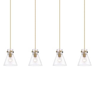 A thumbnail of the Innovations Lighting 124-410-1PS-10-52 Newton Cone Pendant Brushed Brass / Clear