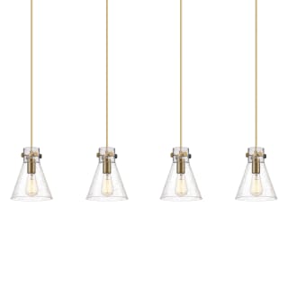 A thumbnail of the Innovations Lighting 124-410-1PS-10-52 Newton Cone Pendant Brushed Brass / Seedy