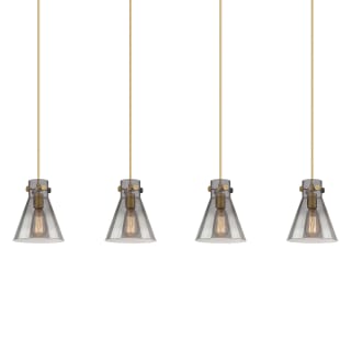 A thumbnail of the Innovations Lighting 124-410-1PS-10-52 Newton Cone Pendant Brushed Brass / Light Smoke