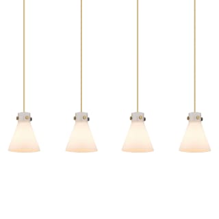 A thumbnail of the Innovations Lighting 124-410-1PS-10-52 Newton Cone Pendant Brushed Brass / White