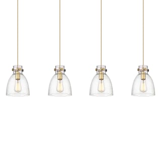A thumbnail of the Innovations Lighting 124-410-1PS-10-52 Newton Bell Pendant Brushed Brass / Seedy