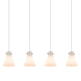 A thumbnail of the Innovations Lighting 124-410-1PS-10-52 Newton Cone Pendant Brushed Satin Nickel / White