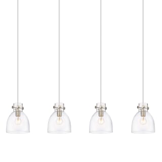 A thumbnail of the Innovations Lighting 124-410-1PS-10-52 Newton Bell Pendant Brushed Satin Nickel / Clear