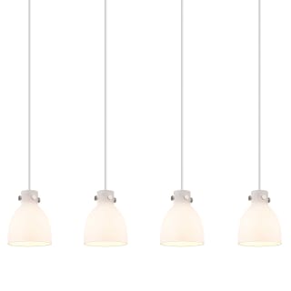 A thumbnail of the Innovations Lighting 124-410-1PS-10-52 Newton Bell Pendant Brushed Satin Nickel / White