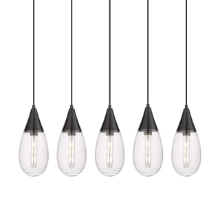 A thumbnail of the Innovations Lighting 125-450-1P-15-38 Malone Pendant Matte Black / Striped Clear