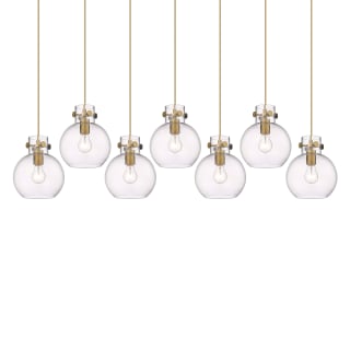 A thumbnail of the Innovations Lighting 127-410-1PS-10-52 Newton Sphere Pendant Brushed Brass / Clear