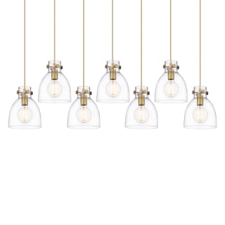 A thumbnail of the Innovations Lighting 127-410-1PS-10-52 Newton Bell Pendant Brushed Brass / Clear