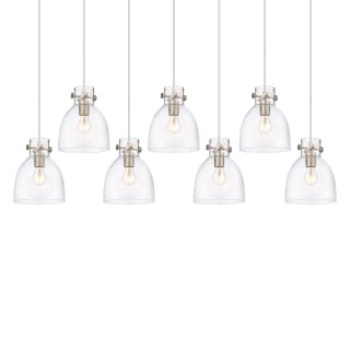 A thumbnail of the Innovations Lighting 127-410-1PS-10-52 Newton Bell Pendant Brushed Satin Nickel / Clear
