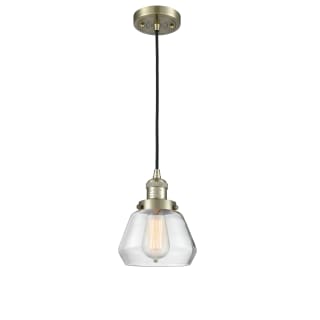 A thumbnail of the Innovations Lighting 201C Fulton Antique Brass / Clear