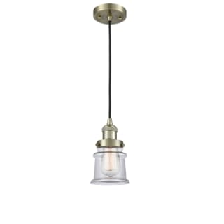 A thumbnail of the Innovations Lighting 201C Small Canton Antique Brass / Clear