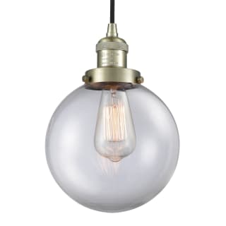 A thumbnail of the Innovations Lighting 201C-8 Beacon Antique Brass / Clear