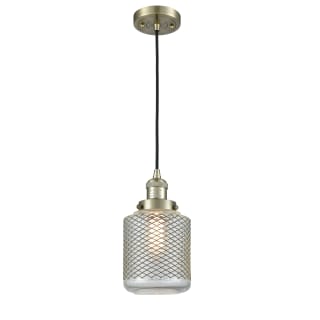 A thumbnail of the Innovations Lighting 201C Stanton Antique Brass / Clear Wire Mesh