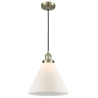 A thumbnail of the Innovations Lighting 201C-L X-Large Cone Antique Brass / Matte White Cased