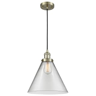 A thumbnail of the Innovations Lighting 201C-L X-Large Cone Antique Brass / Clear