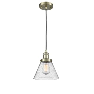 A thumbnail of the Innovations Lighting 201C Large Cone Antique Brass / Seedy