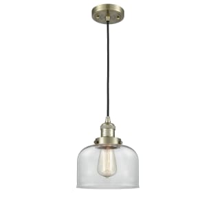 A thumbnail of the Innovations Lighting 201C Large Bell Antique Brass / Clear