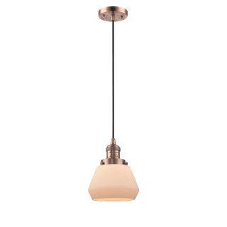 A thumbnail of the Innovations Lighting 201C Fulton Antique Copper / Matte White Cased