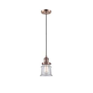 A thumbnail of the Innovations Lighting 201C Small Canton Antique Copper / Clear