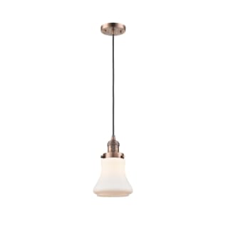 A thumbnail of the Innovations Lighting 201C Bellmont Antique Copper / Matte White