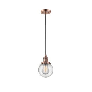 A thumbnail of the Innovations Lighting 201C-6 Beacon Antique Copper / Seedy