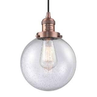 A thumbnail of the Innovations Lighting 201C-8 Beacon Antique Copper / Seedy