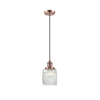 A thumbnail of the Innovations Lighting 201C Colton Antique Copper / Clear Halophane