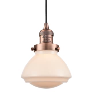 A thumbnail of the Innovations Lighting 201C Olean Antique Copper / Matte White