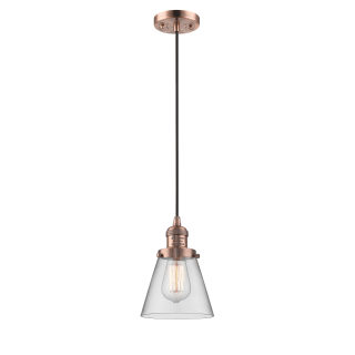 A thumbnail of the Innovations Lighting 201C Small Cone Antique Copper / Clear