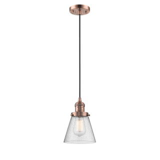 A thumbnail of the Innovations Lighting 201C Small Cone Antique Copper / Seedy