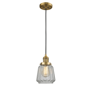 A thumbnail of the Innovations Lighting 201C Chatham Brushed Brass / Clear Fluted