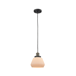 A thumbnail of the Innovations Lighting 201C Fulton Black Antique Brass / Matte White Cased