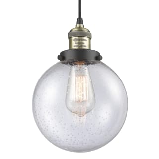 A thumbnail of the Innovations Lighting 201C-8 Beacon Black Antique Brass / Seedy