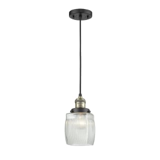 A thumbnail of the Innovations Lighting 201C Colton Black Antique Brass / Clear Halophane