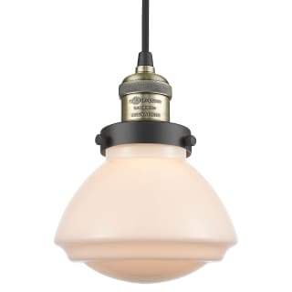 A thumbnail of the Innovations Lighting 201C Olean Black Antique Brass / Matte White