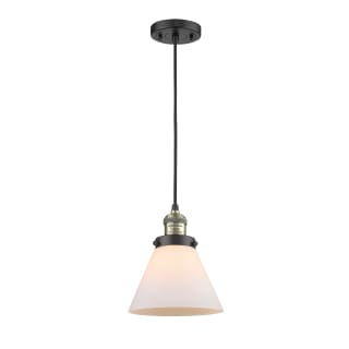 A thumbnail of the Innovations Lighting 201C Large Cone Black Antique Brass / Matte White Cased