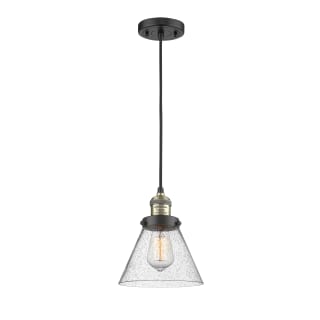 A thumbnail of the Innovations Lighting 201C Large Cone Black Antique Brass / Seedy