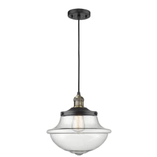 A thumbnail of the Innovations Lighting 201C Oxford School House Black Antique Brass / Seedy