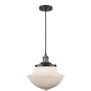 A thumbnail of the Innovations Lighting 201C Oxford School House Black Antique Brass / White