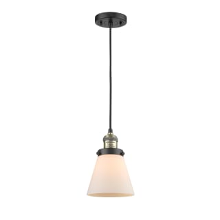 A thumbnail of the Innovations Lighting 201C Small Cone Black Antique Brass / Matte White Cased