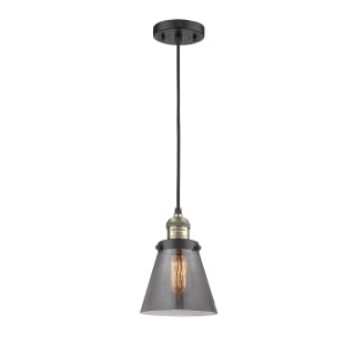 A thumbnail of the Innovations Lighting 201C Small Cone Black Antique Brass / Smoked