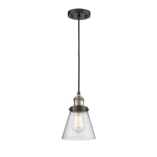 A thumbnail of the Innovations Lighting 201C Small Cone Black Antique Brass / Seedy