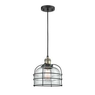 A thumbnail of the Innovations Lighting 201C Large Bell Cage Black Antique Brass / Clear