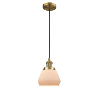 A thumbnail of the Innovations Lighting 201C Fulton Brushed Brass / Matte White Cased