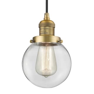 A thumbnail of the Innovations Lighting 201C-6 Beacon Brushed Brass / Clear