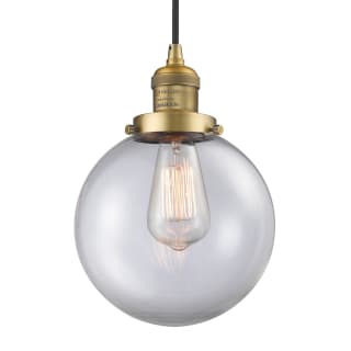 A thumbnail of the Innovations Lighting 201C-8 Beacon Brushed Brass / Clear