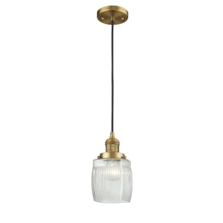 A thumbnail of the Innovations Lighting 201C Colton Brushed Brass / Clear Halophane