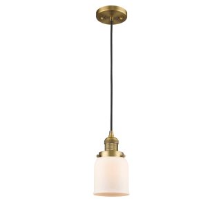 A thumbnail of the Innovations Lighting 201C Small Bell Brushed Brass / Matte White Cased