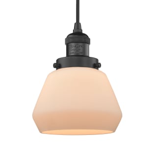 A thumbnail of the Innovations Lighting 201C Fulton Matte Black / Matte White Cased